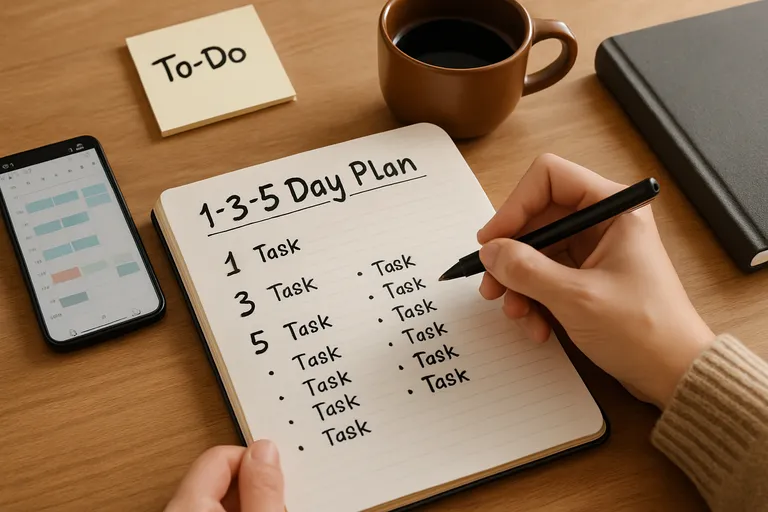 Zo maak je een effectieve 1-3-5 dagplanning